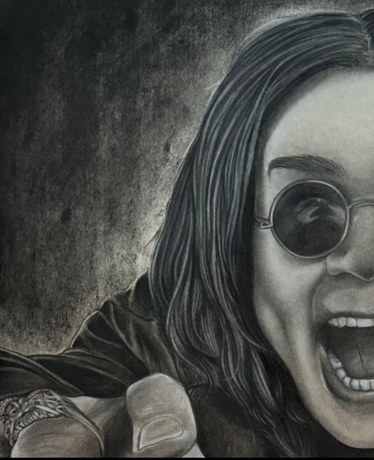 Original Ozzy Charcoal Drawing