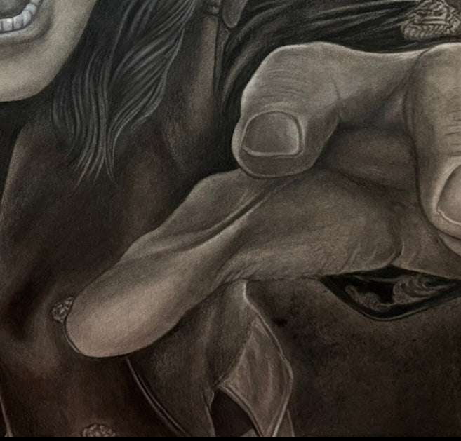 Original Ozzy Charcoal Drawing