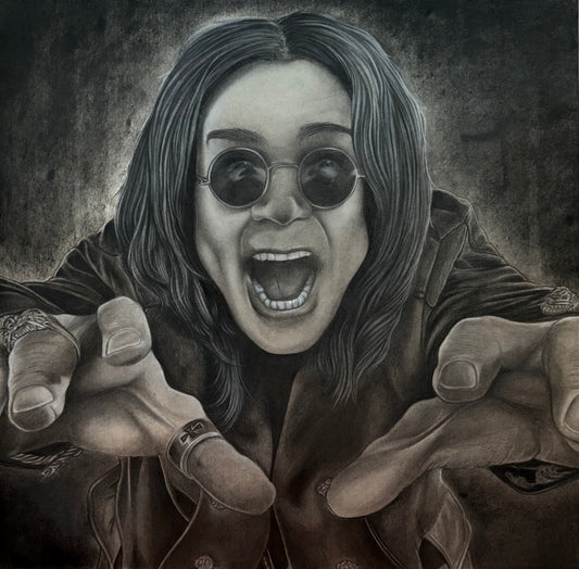 Original Ozzy Charcoal Drawing
