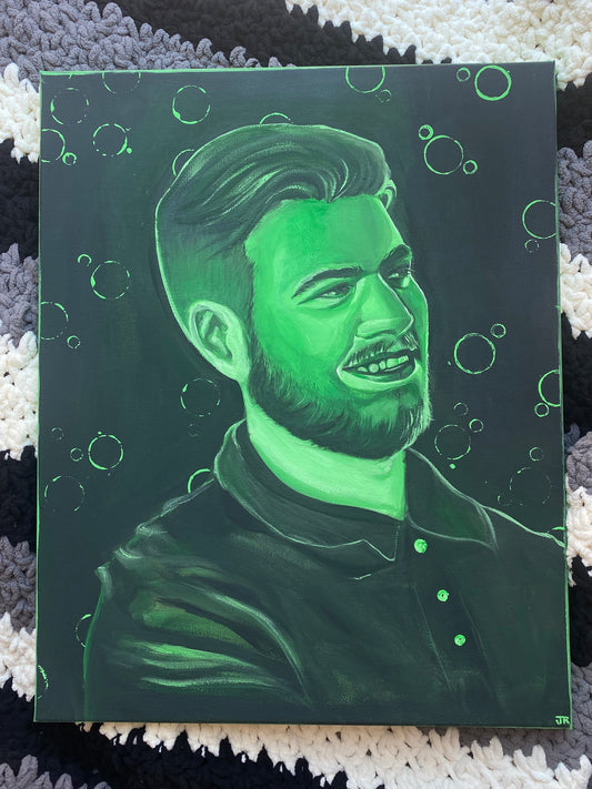 Custom Acrylic Monochrome Portrait Painting (Order Portal)