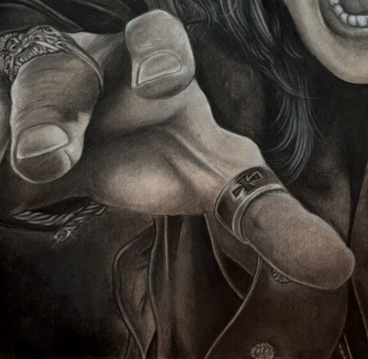 Original Ozzy Charcoal Drawing
